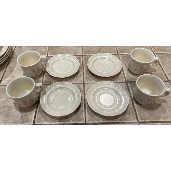 Pfaltzgraff Perennials 20 Pc Dinnerware Set The Tea Rose Collection Original Box - Picture 14 of 16